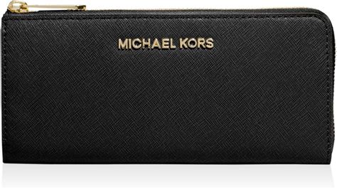 michael kors jet set large saffiano leather slim wallet|Michael Kors saffiano wallet black.